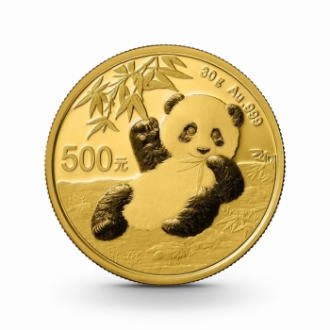 30 g China Panda Goldmünze - 500 Yuan China verschiedene Jahrgänge