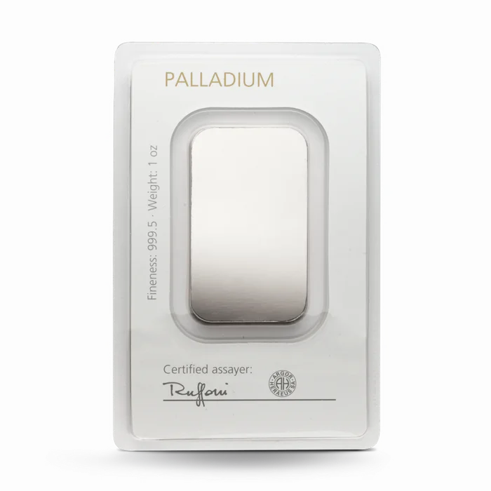 1 oz Degussa Palladiumbarren (geprägt) Vintage