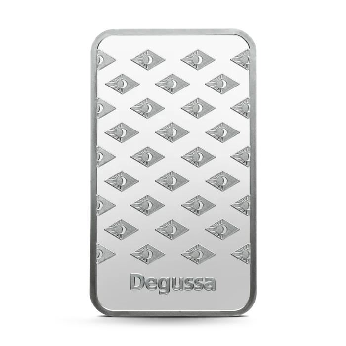 1 oz Degussa Platinbarren (geprägt)
