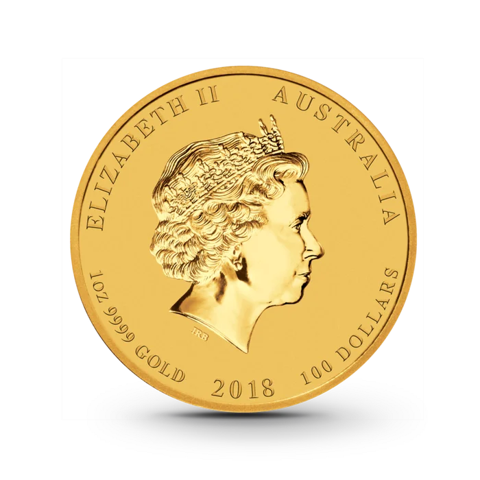 1 oz Lunar II: Hund Goldmünze - 100 Dollars Australien 2018