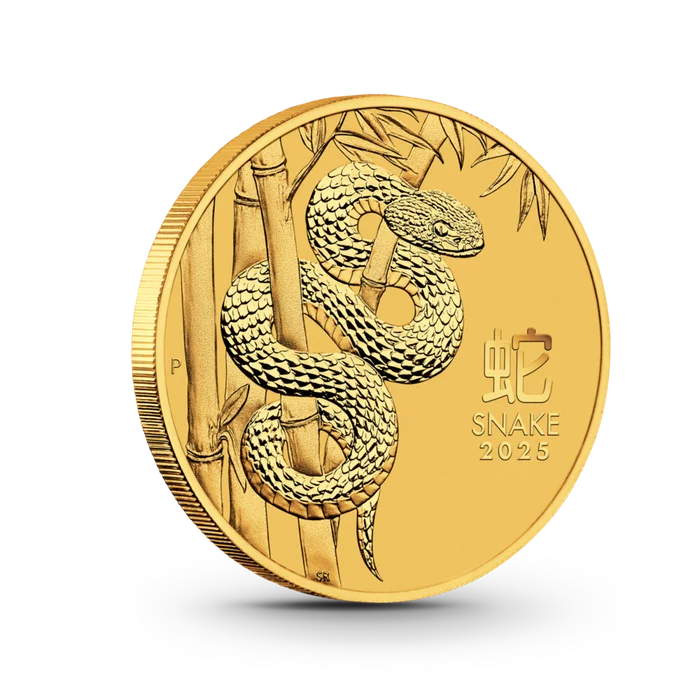1 oz Lunar III: Schlange Goldmünze - 100 Dollars Australien 2025