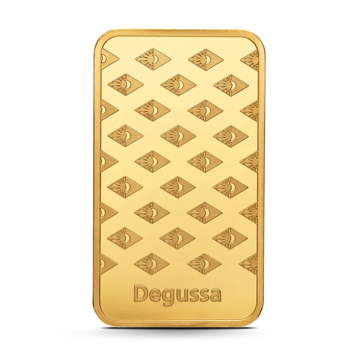 100 g Degussa Goldbarren (geprägt)