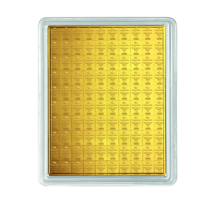 100 x 1 g Degussa Goldbarren - CombiBar® (geprägt)