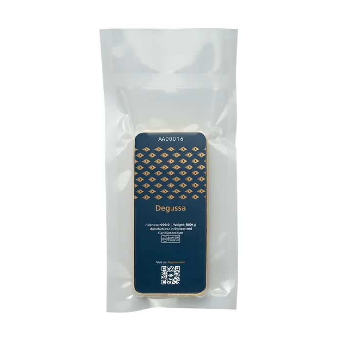 1000 g Degussa Goldbarren (gegossen)