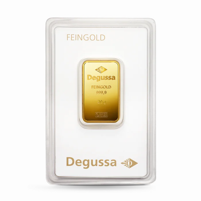 20 g Degussa Goldbarren (geprägt) Vintage