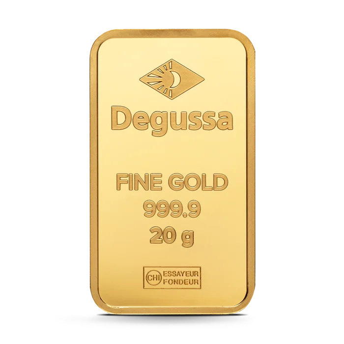 20 g Degussa Goldbarren (geprägt)