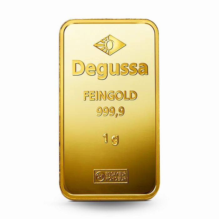 20 x 1 g Degussa Goldbarren - Combicube® (geprägt)