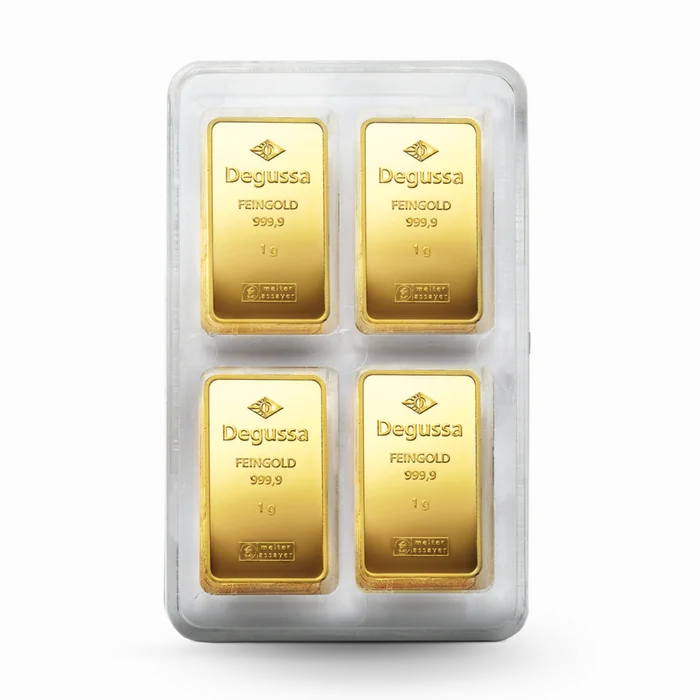 40 x 1 g Degussa Goldbarren - Combicube® (geprägt)